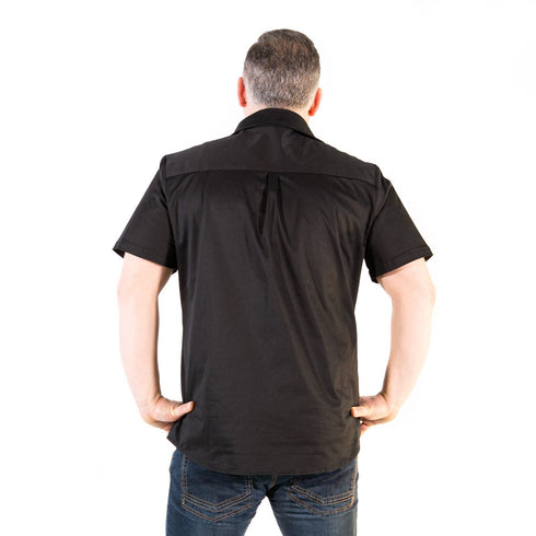 SiaLinda for Men: Hemd Kjell, kurzärmlig, dezenter Military Style, Baumwolle - SiaLinda.com